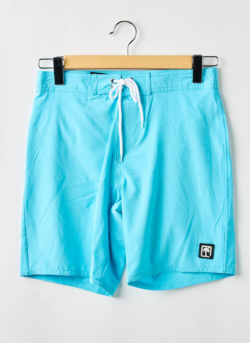Short de bain effet matière satinée bleu clair SUN PROJECT homme