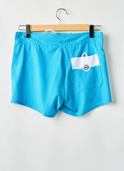 Short de bain tissage popeline bleu WAXX homme