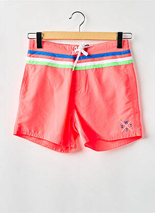 Short de bain effet matière satinée rose WATTS homme