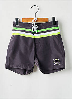 Short de bain stretch gris WATTS garçon