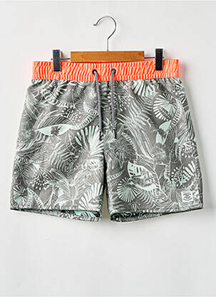 Short de bain effet matière satinée gris PROTEST garçon