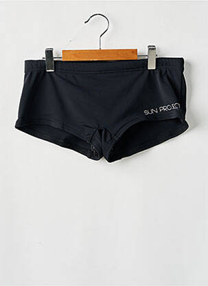 Short de bain effet matière satinée noir SUN PROJECT homme