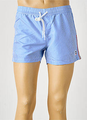 Short de bain imprimé rayures bleu LAGON BLEU homme
