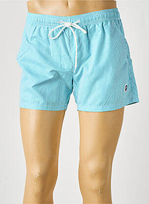 Short de bain imprimé rayures vert LAGON BLEU homme