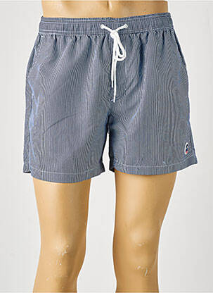 Short de bain imprimé rayures bleu LAGON BLEU homme