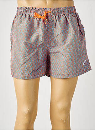 Short de bain imprimé tie and dye orange LAGON BLEU homme