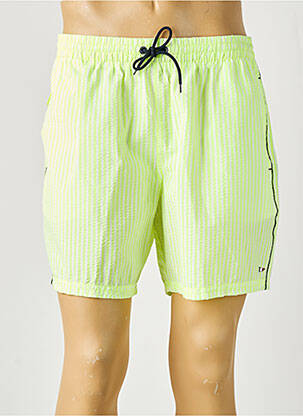 Short de bain imprimé rayures vert SCUOLA NAUTICA ITALIANA homme
