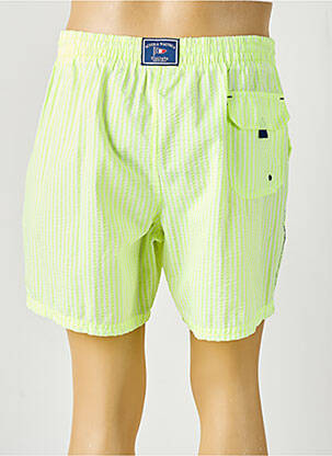 Short de bain imprimé rayures vert SCUOLA NAUTICA ITALIANA homme