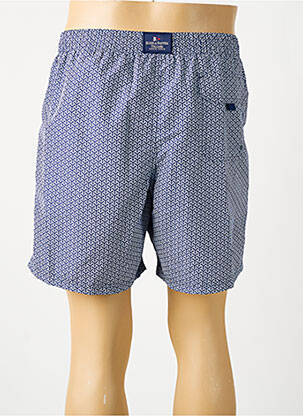 Short de bain effet matière satinée bleu SCUOLA NAUTICA ITALIANA homme