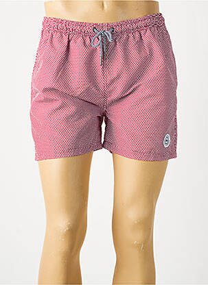 Short de bain tissage popeline rouge WAXX homme