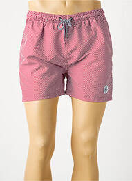 Short de bain tissage popeline rouge WAXX homme