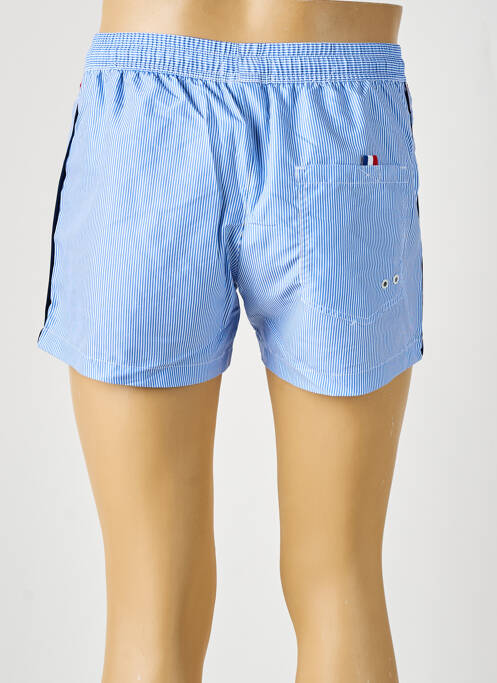 Short de bain effet matière satinée bleu LAGON BLEU homme