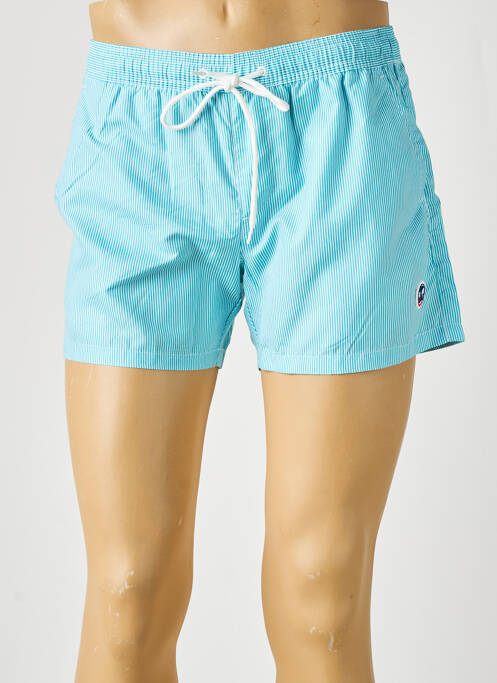Short de bain imprimé rayures vert LAGON BLEU homme