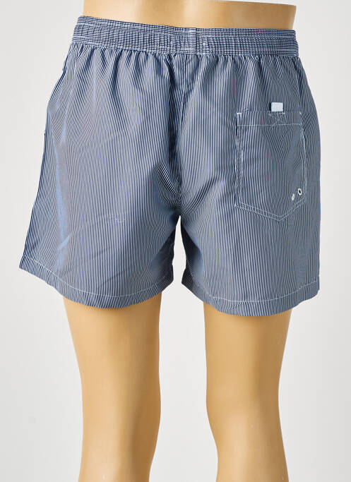 Short de bain effet matière satinée bleu LAGON BLEU homme