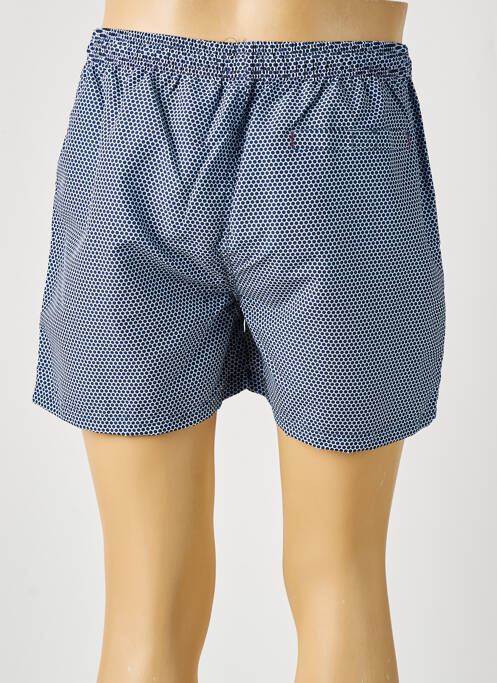Short de bain tissage popeline bleu WAXX homme