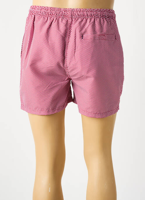 Short de bain tissage popeline rouge WAXX homme