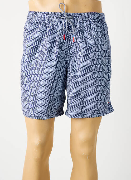 Short de bain bleu SCUOLA NAUTICA ITALIANA pour homme