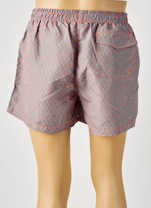 Short de bain orange LAGON BLEU pour homme