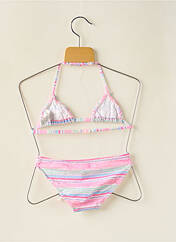 Maillot de bain 2 pièces rose BORABORA pour fille seconde vue