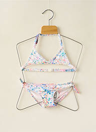 Maillot de bain 2 pièces imprimé fantaisie blanc BORABORA fille