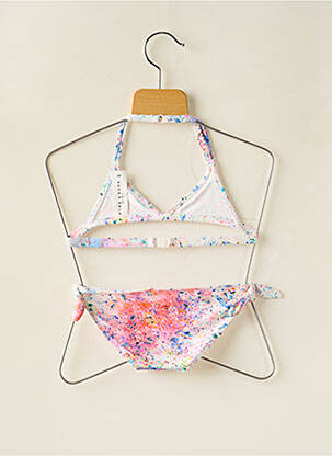 Maillot de bain 2 pièces imprimé fantaisie blanc BORABORA fille