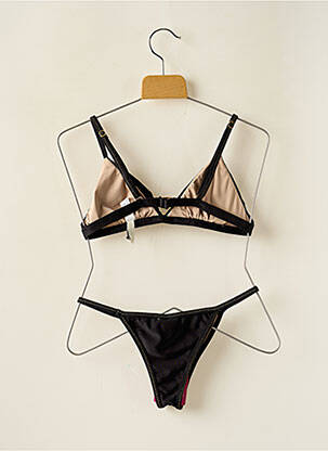 Maillot de bain 2 pièces stretch haut soutien-gorge avec mousse de rembourrage amovible noir RIO DE SOL femme