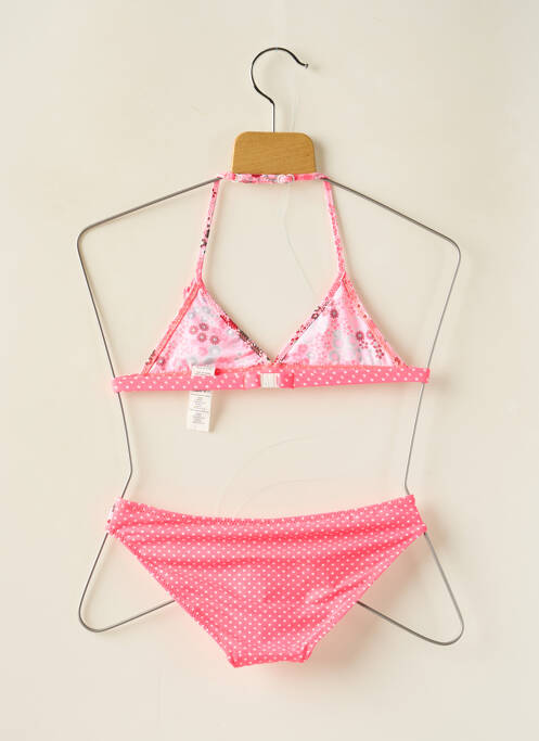 Maillot de bain 2 pièces rose BORABORA pour fille