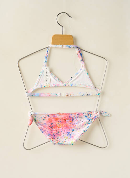 Maillot de bain 2 pièces imprimé fantaisie blanc BORABORA fille