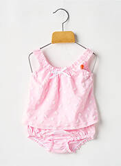 Maillot de bain 2 pièces rose BORABORA pour fille seconde vue