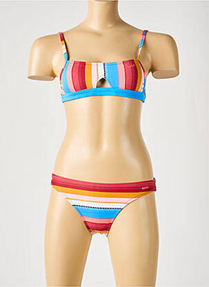 Maillot de bain 2 pièces haut bandeau bleu PROTEST fille