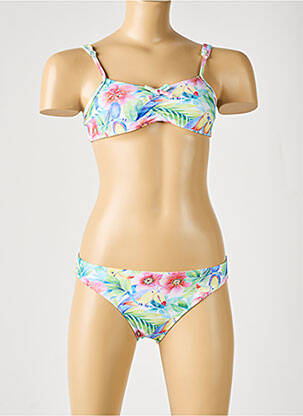 Maillot de bain 2 pièces haut bandeau vert BORABORA fille
