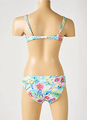 Maillot de bain 2 pièces haut bandeau vert BORABORA fille