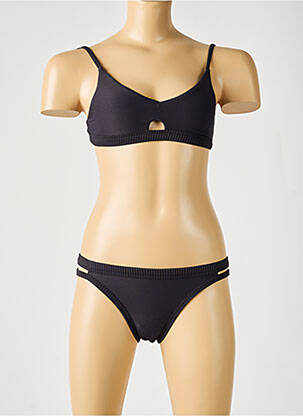 Maillot de bain 2 pièces bretelles élastiquées ajustables noir SEAFOLLY fille