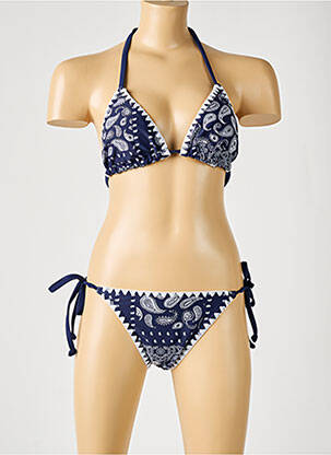 Bas de maillot de bain fermeture liens à nouer bleu LAGON BLEU fille