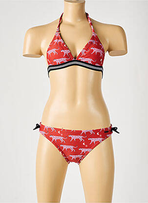Maillot de bain 2 pièces culotte marron PROTEST fille