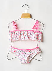 Bas de maillot de bain rose LULUCASTAGNETTE pour fille seconde vue