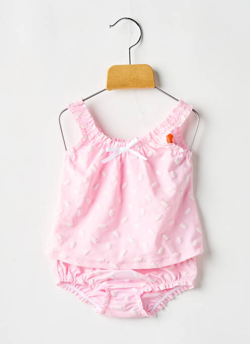 Maillot de bain 2 pièces rose BORABORA pour fille