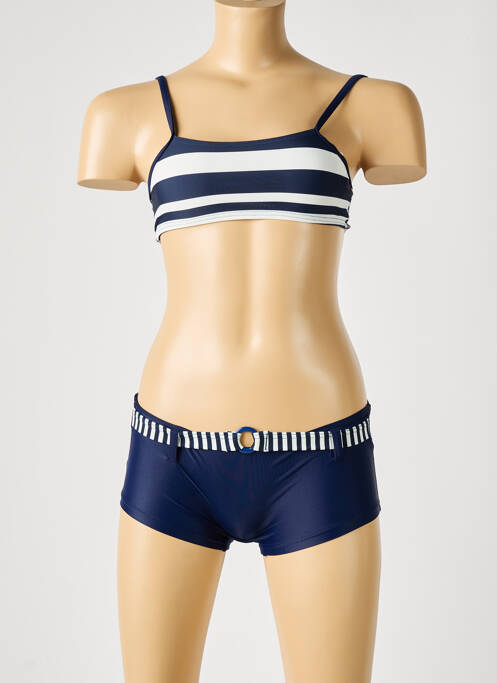 Maillot de bain 2 pièces shorty bleu LAGON BLEU fille