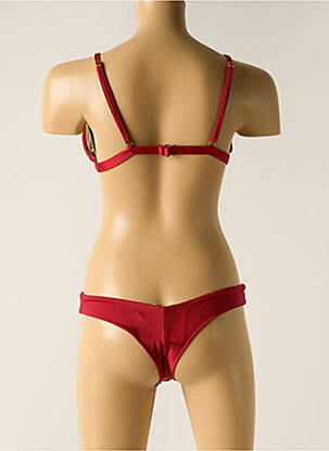 Maillot de bain 2 pièces stretch haut soutien-gorge avec mousse de rembourrage amovible rouge RIO DE SOL femme