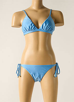 Maillot de bain 2 pièces stretch haut soutien-gorge avec mousse de rembourrage amovible bleu RIO DE SOL femme