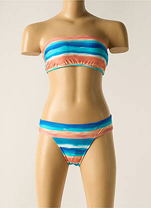 Maillot de bain 2 pièces stretch haut bandeau bleu RIO DE SOL femme