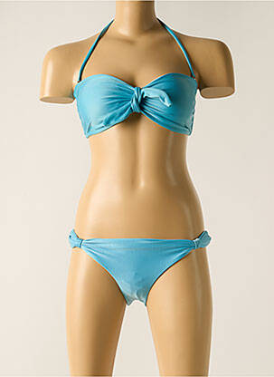 Maillot de bain 2 pièces stretch haut bandeau bleu RIO DE SOL femme