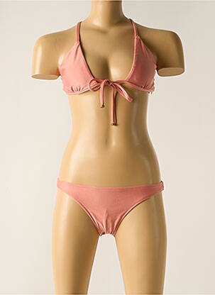 Maillot de bain 2 pièces stretch haut soutien-gorge avec mousse de rembourrage amovible rose RIO DE SOL femme