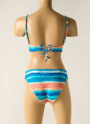 Maillot de bain 2 pièces stretch haut soutien-gorge avec mousse de rembourrage amovible bleu RIO DE SOL femme