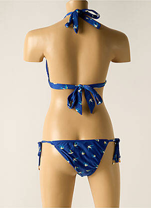 Maillot de bain 2 pièces stretch haut soutien-gorge avec mousse de rembourrage amovible bleu RIO DE SOL femme