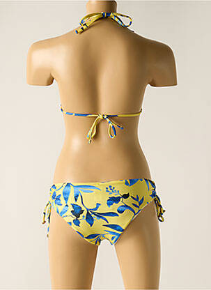 Maillot de bain 2 pièces stretch haut soutien-gorge avec mousse de rembourrage amovible jaune RIO DE SOL femme