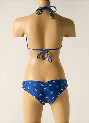 Maillot de bain 2 pièces stretch haut soutien-gorge avec mousse de rembourrage amovible bleu RIO DE SOL femme