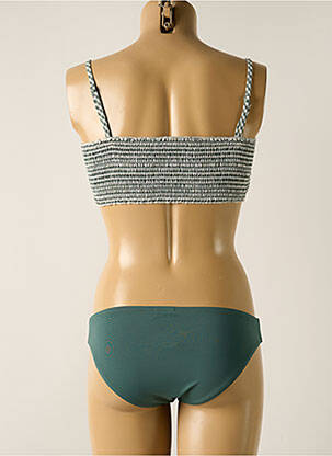 Maillot de bain 2 pièces stretch haut bandeau vert PROTEST femme