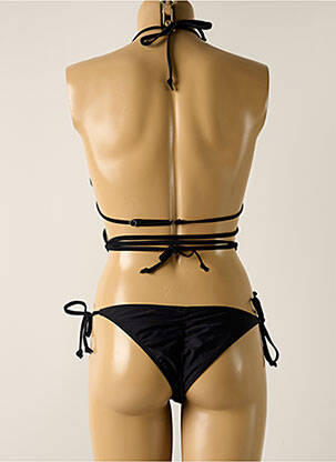 Maillot de bain 2 pièces stretch haut triangles noir SUN PROJECT femme