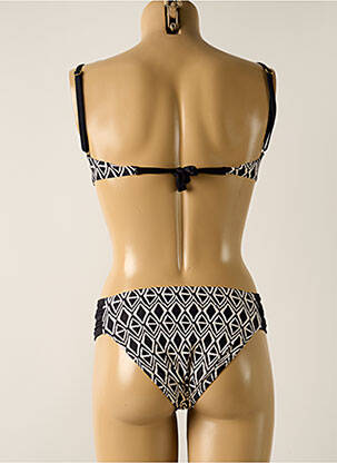 Maillot de bain 2 pièces stretch haut bandeau noir MISS CARAÏBES femme